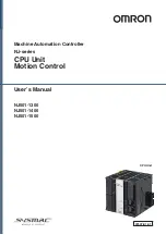 Предварительный просмотр 1 страницы Omron NJ501-1300 User Manual