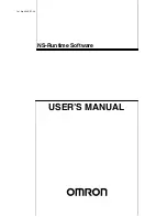 Предварительный просмотр 1 страницы Omron NS-RUNTIME - SOFTWARE User Manual