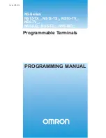 Preview for 1 page of Omron NS10-TV Series Programming Manual