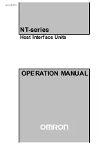 Предварительный просмотр 1 страницы Omron NT - 10-1993 Operation Manual