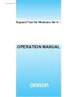 Preview for 1 page of Omron NT - SUPPORT TOOL FOR WINDOWS V4 Operation Manual