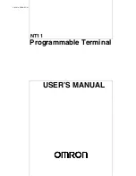 Preview for 1 page of Omron NT11 - 01-2004 User Manual