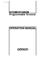 Omron NT20M series Operation Manual preview