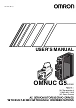 Preview for 1 page of Omron OMNUC G5 R88D-KN series User Manual