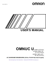 Предварительный просмотр 2 страницы Omron OMNUC R88D-UEP Series User Manual