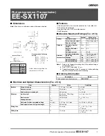 Omron Photomicrosensor (Transmissive) EE-SX1107 Specification предпросмотр
