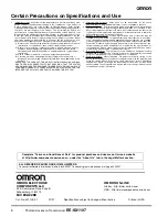 Preview for 6 page of Omron Photomicrosensor (Transmissive) EE-SX1107 Specification