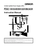 Предварительный просмотр 1 страницы Omron POWLI BN100XR Instruction Manual