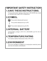 Preview for 3 page of Omron Powli BU1002SW Instruction Manual