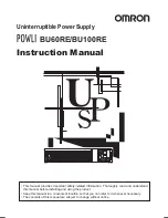 Preview for 1 page of Omron POWLI BU100RE Instruction Manual