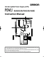 Omron POWLI BU100XS Instruction Manual предпросмотр