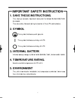 Preview for 3 page of Omron POWLI BU100XS Instruction Manual