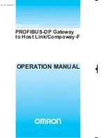 Omron PROFIBUS DP GATEWAY Operation Manual preview