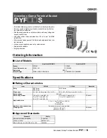 Предварительный просмотр 1 страницы Omron PYF S Datasheet