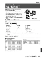 Omron R87FT - Datasheet предпросмотр