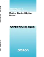 Предварительный просмотр 1 страницы Omron R88A-MCW151-DRT-E Operation Manual