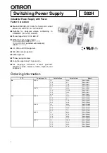 Preview for 2 page of Omron S82H Series Manual