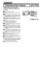 Preview for 1 page of Omron S82K-00305 Manual