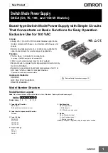 Preview for 1 page of Omron S8EA Series Manual