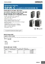 Preview for 1 page of Omron S8VK-C Manual