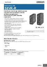 Preview for 1 page of Omron S8VK-R Series Manual