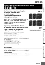 Omron S8VK-W Series Manual preview