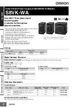 Preview for 2 page of Omron S8VK-W Series Manual