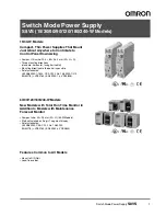 Omron S8VS - MODEL 15-30-60-90-120-180-240W Manual предпросмотр