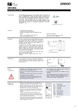 Preview for 1 page of Omron SR105E User Information