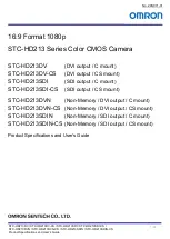 Предварительный просмотр 1 страницы Omron STC-HD213 Series Product Specifications And User'S Manual