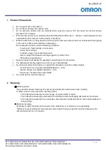 Preview for 6 page of Omron STC-HD213 Series Product Specifications And User'S Manual