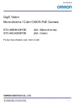 Preview for 1 page of Omron STC-MBA503POE Product Specifications And User'S Manual