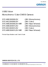 Preview for 1 page of Omron STC-MBCM200U3V Product Specifications And User'S Manual