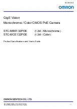 Omron STC-MBE132POE Product Specifications And User'S Manual preview