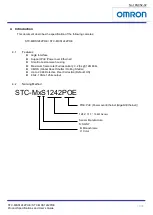 Preview for 10 page of Omron STC-MBS1242POE Product Specifications And User'S Manual