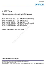 Предварительный просмотр 1 страницы Omron STC-MBS163U3V Product Specifications And User'S Manual