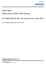 Omron STC-MBS202POE-BPF Product Specifications And User'S Manual предпросмотр