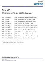 Omron STC-S133MIP Series Product Specifications And User'S Manual preview
