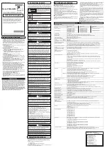 Omron Sti F3SJ-AM P Series Instruction Sheet preview