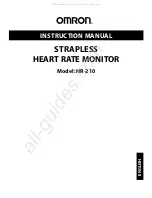 Preview for 1 page of Omron STRAPLESS HR-210 Instruction Manual