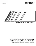 Preview for 1 page of Omron SYSDRIVE 3G3FV User Manual