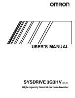 Предварительный просмотр 1 страницы Omron SYSDRIVE 3G3HV SERIES User Manual