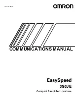 Предварительный просмотр 1 страницы Omron SYSDRIVE 3G3JV Communications Manual