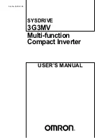 Preview for 1 page of Omron SYSDRIVE 3G3MV-A2001 User Manual