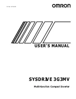 Preview for 1 page of Omron SYSDRIVE 3G3MV A2002 User Manual