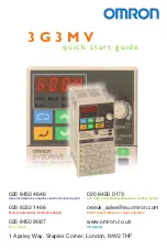 Preview for 1 page of Omron SYSDRIVE 3G3MV SERIES Quick Start Manual