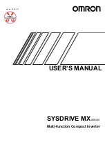 Preview for 1 page of Omron SYSDRIVE 3G3MX-A2002 User Manual