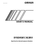 Preview for 1 page of Omron SYSDRIVE 3G3RV User Manual