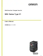 Preview for 1 page of Omron SYSDRIVE MX2 SERIES User Manual