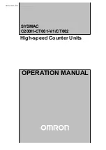 Preview for 1 page of Omron SYSMAC C200H-CT001-V1 Operation Manual